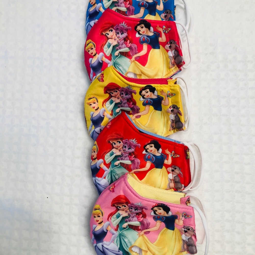 Princesses face mask for girl 5Y-12Y $12/4pcs